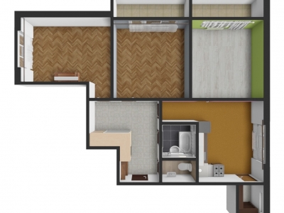 GARANT REAL predaj 3-izbový tehlový byt 90 m2 s 2 loggiami, Prešov, Sídlisko II, Nábrežná ulica — pôdorys