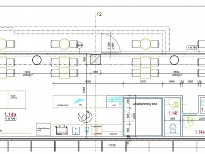 GARANT REAL predaj kaviareň a vinotéka, 80 m2, Košice, Staré mesto, Kasárenské námestie — pôdorys